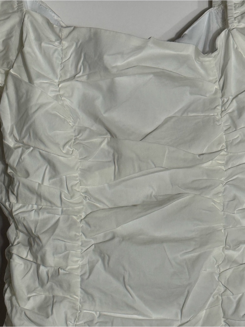 Superdown Revolve White Ruched Puff Sleeve Mini Dress - Picture 4 of 10